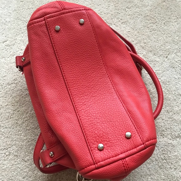 Kate Spade Cherry Red Foldover Pebbled Leather Bag - Picture 10 of 14